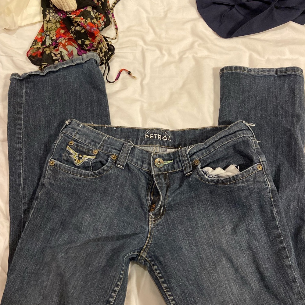 Women's y2k low rise Blue Jeans